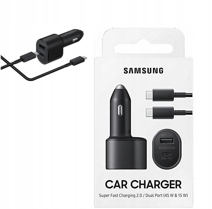 Samsung EP-L4020NBEGEU 3000 mA autonabíjačka, čierna